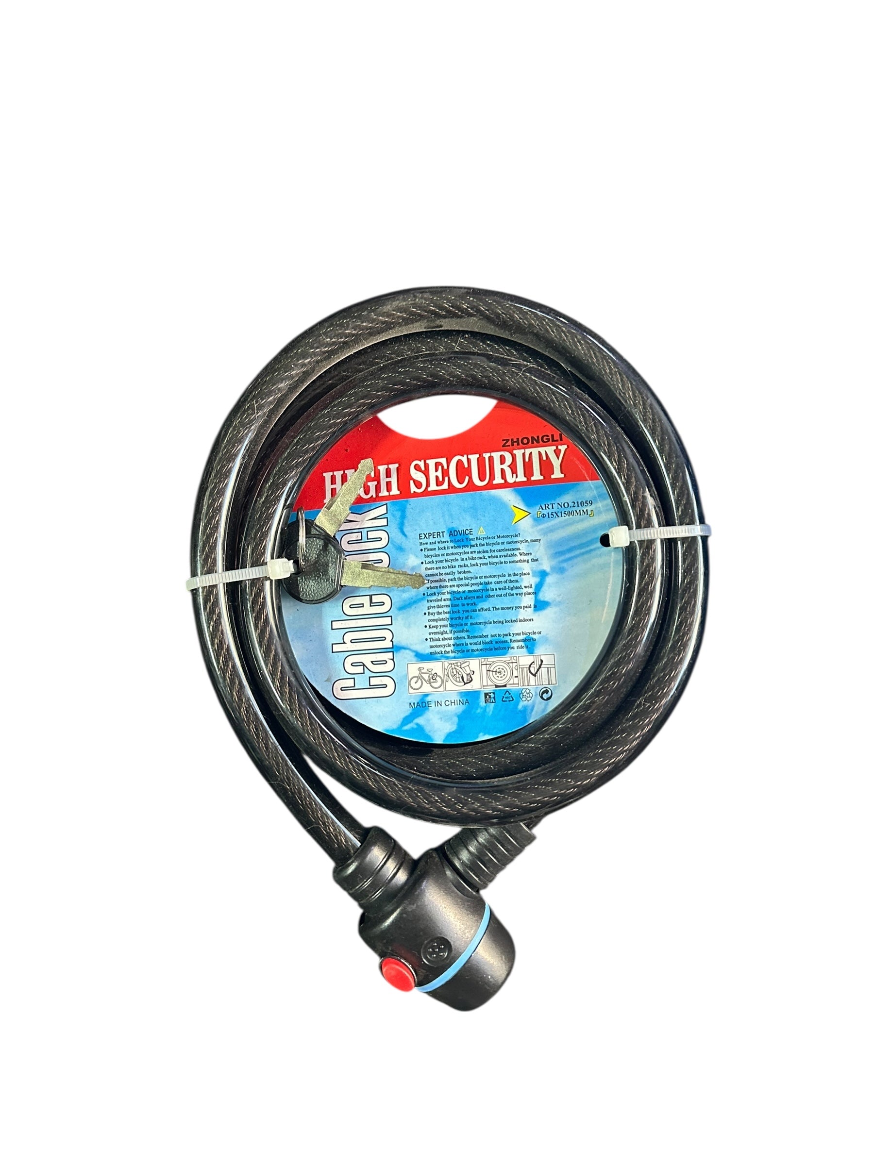 MOTORSİKLET KİLİDİ 15-1500 MM SİYAH