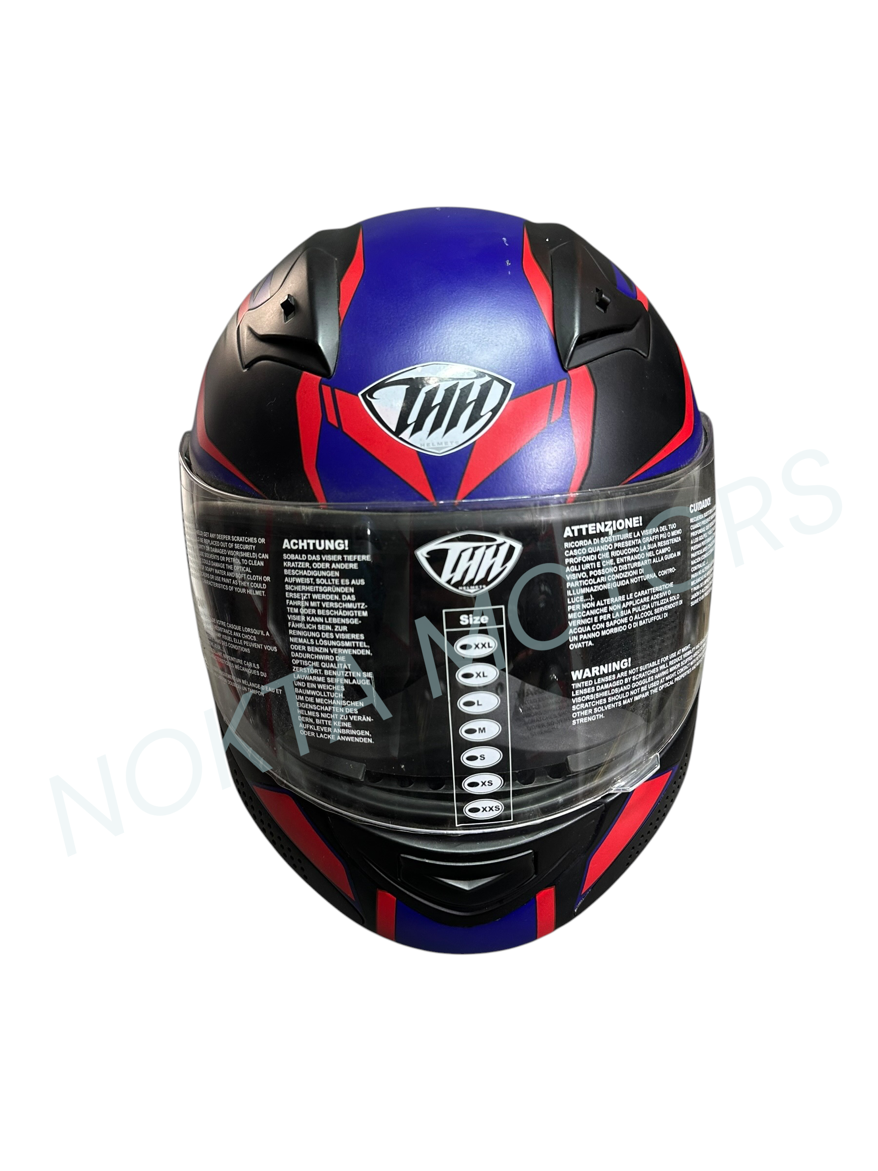 THH FULFACE MAVİ - KIRMIZI MOTOSİKLET KASK