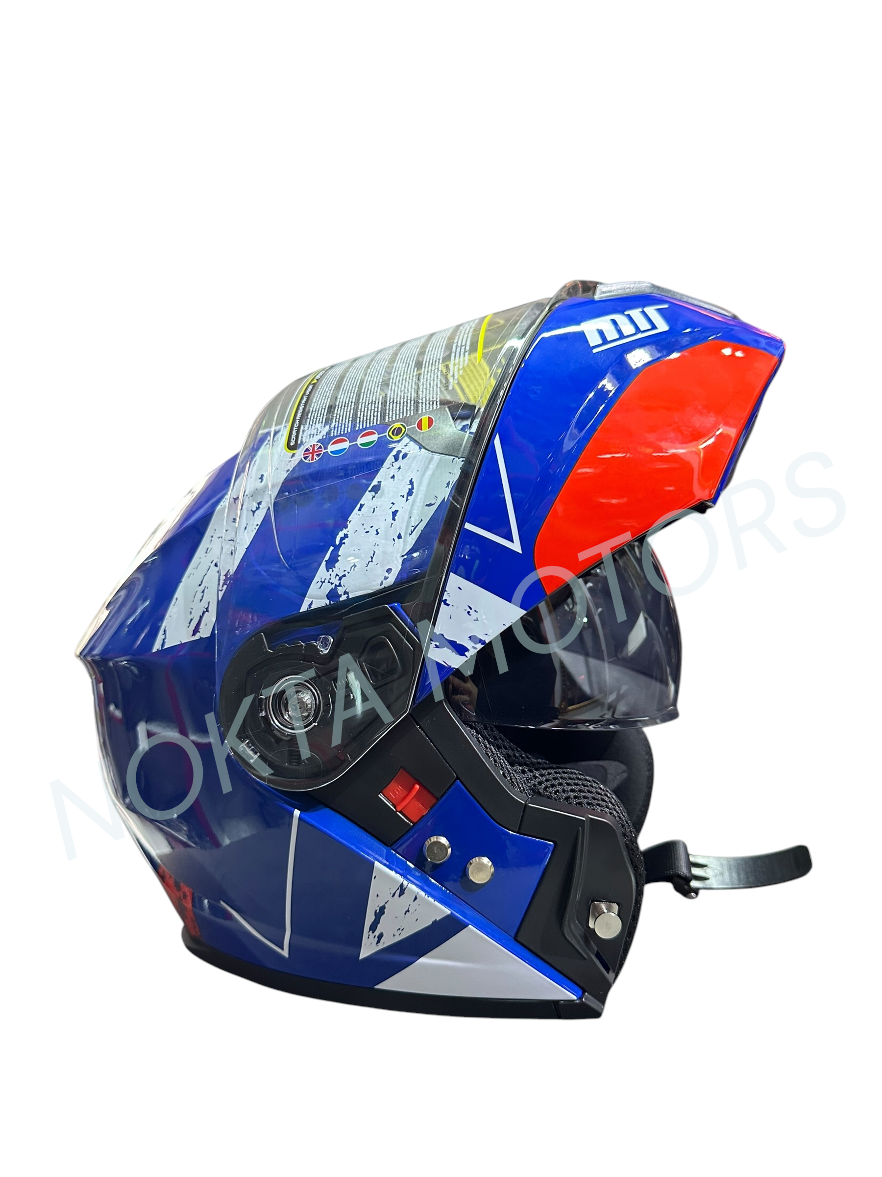 MTS PROHELMETS ÇENE AÇILIR MAVİ MOTOSİKLET KASK