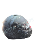 JK-20 ÇENE AÇILIR VİZÖRLÜ YILDIZLI MOTOSİKLET KASK