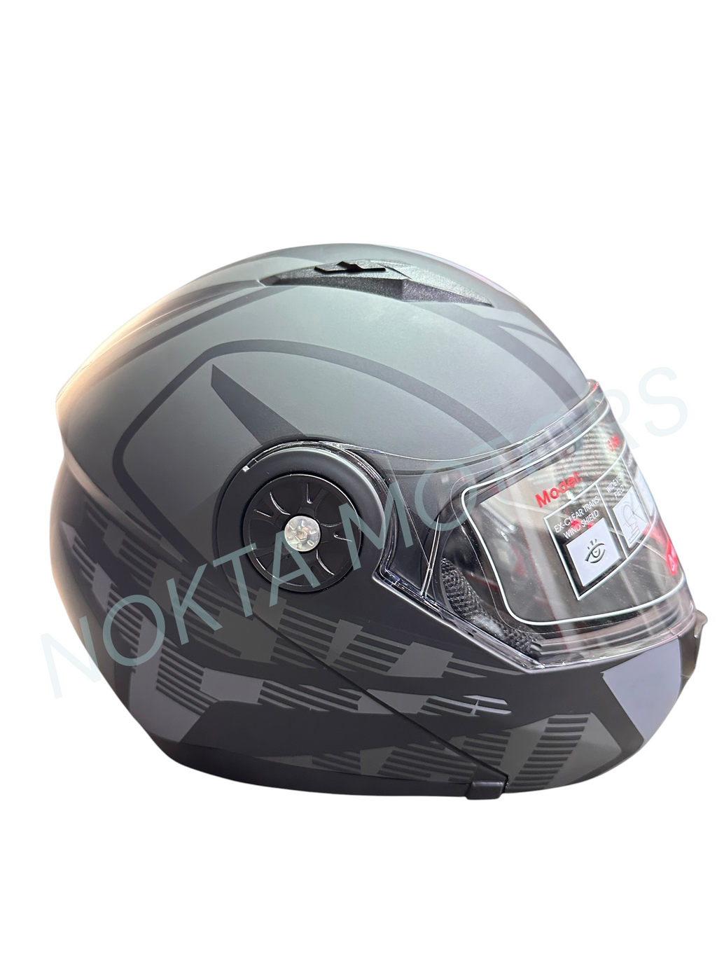 JK-92 ÇENE AÇILIR GRİ -SİYAH MOTOSİKLET KASK