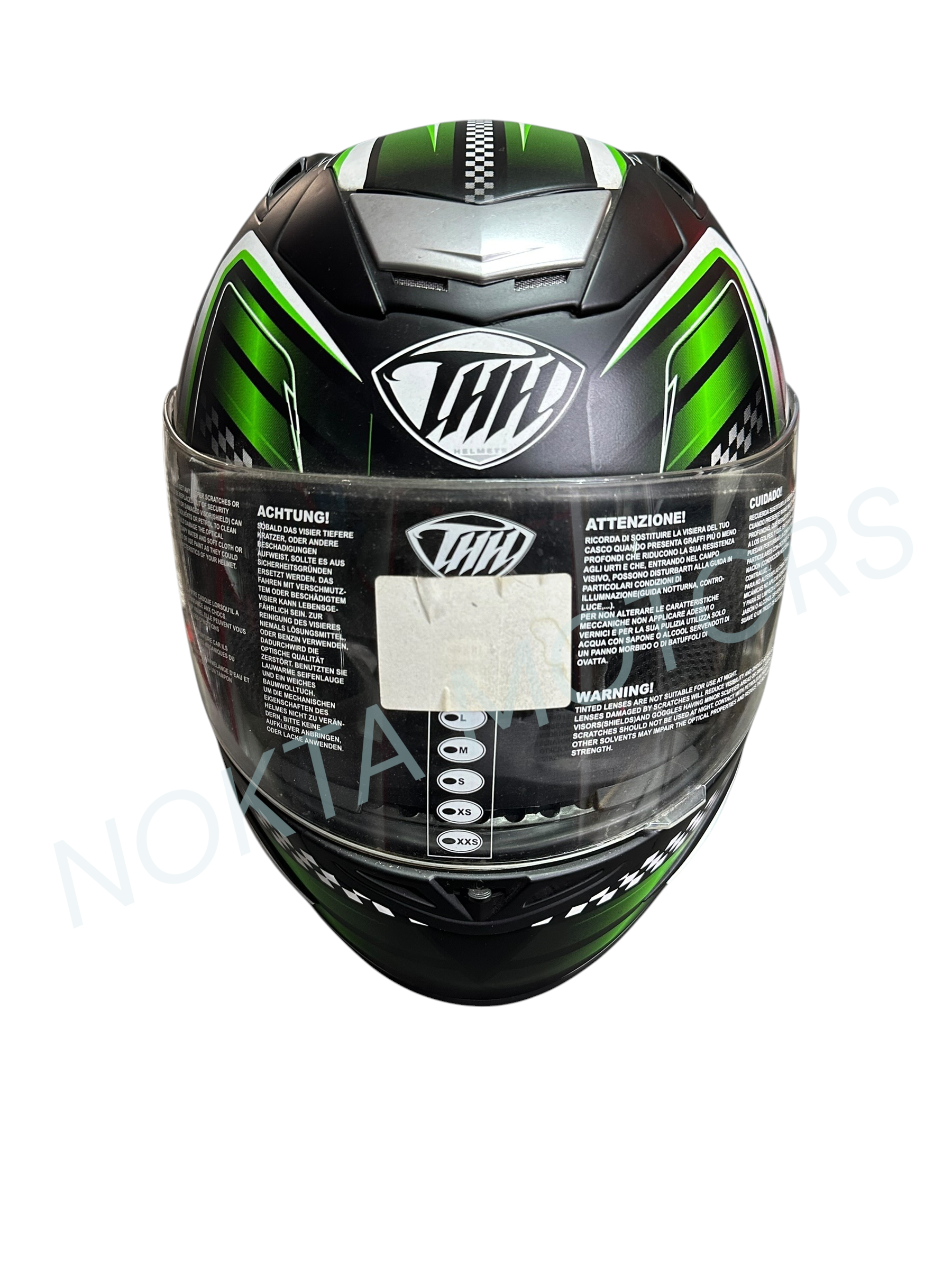 THH FULFACE YEŞİL MOTOSİKLET KASK