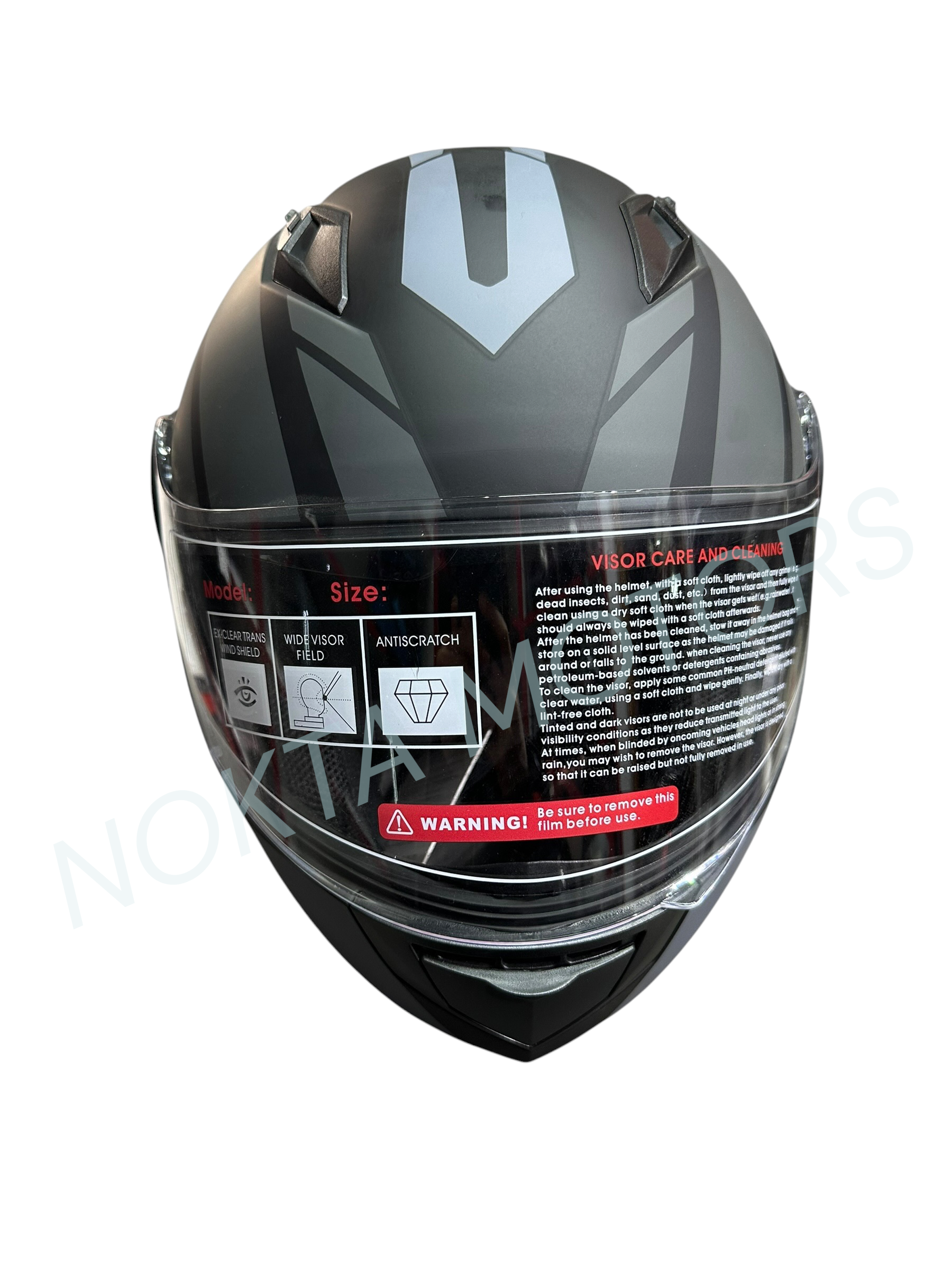 JK-92 ÇENE AÇILIR GRİ -SİYAH MOTOSİKLET KASK